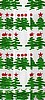 3 1/2 X 2 X 7 1/2 (TREES RED & GREEN) Clear Cello Gusseted Bags (Qty 25)